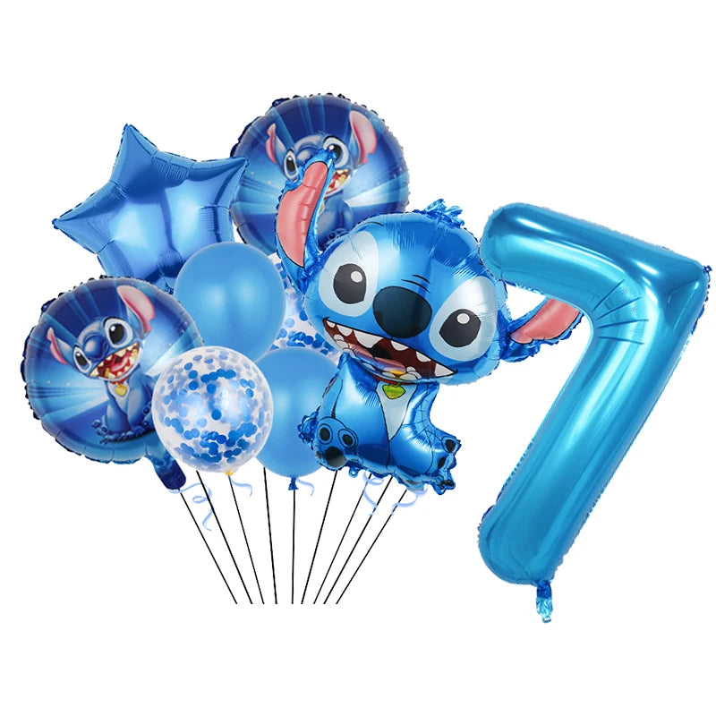 Disney Stitch Geburtstagsparty-Luftballons, Lilo & Stitch-Ballon-Sets, Babyparty für Kinder, Geburtstagsparty-Dekorationen, Zubehör, Geschenke