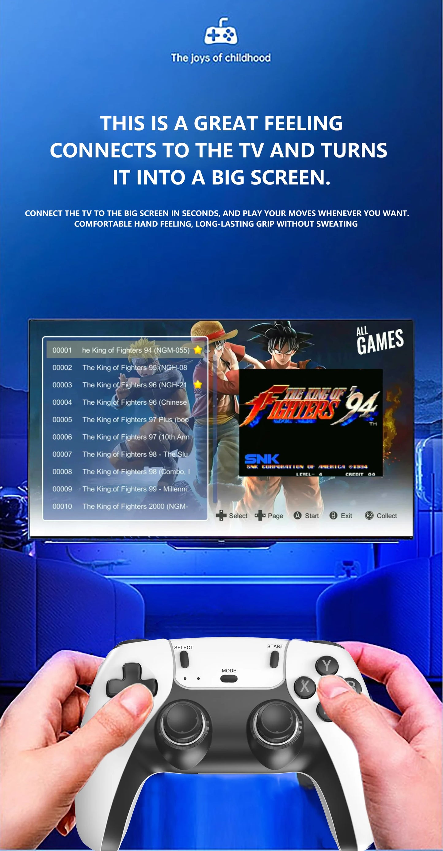 4K TV Game Stick M15 Video Game Console Built-in 40000+/50000 Games 128G Handheld Game Player Wireless Controller Retro Gamepad.