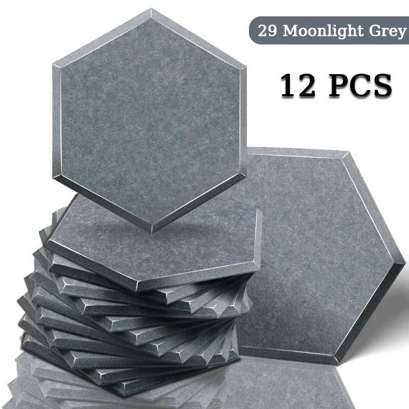 TOUO High Density Acoustic Panel 12pcs Soundproofing Panels Studio Acoustic Treatment Wall Sound Absorbing Bedroom Decoration