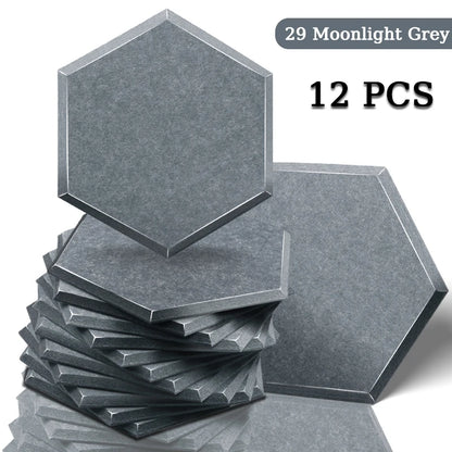 TOUO High Density Acoustic Panel 12pcs Soundproofing Panels Studio Acoustic Treatment Wall Sound Absorbing Bedroom Decoration