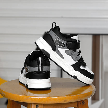 Autumn Children Sneaker Boys Sports Shoes Luxury Flat Sole PU Leather Kids Casual Skateboard Shoes Tennis Sneaker for Boy.