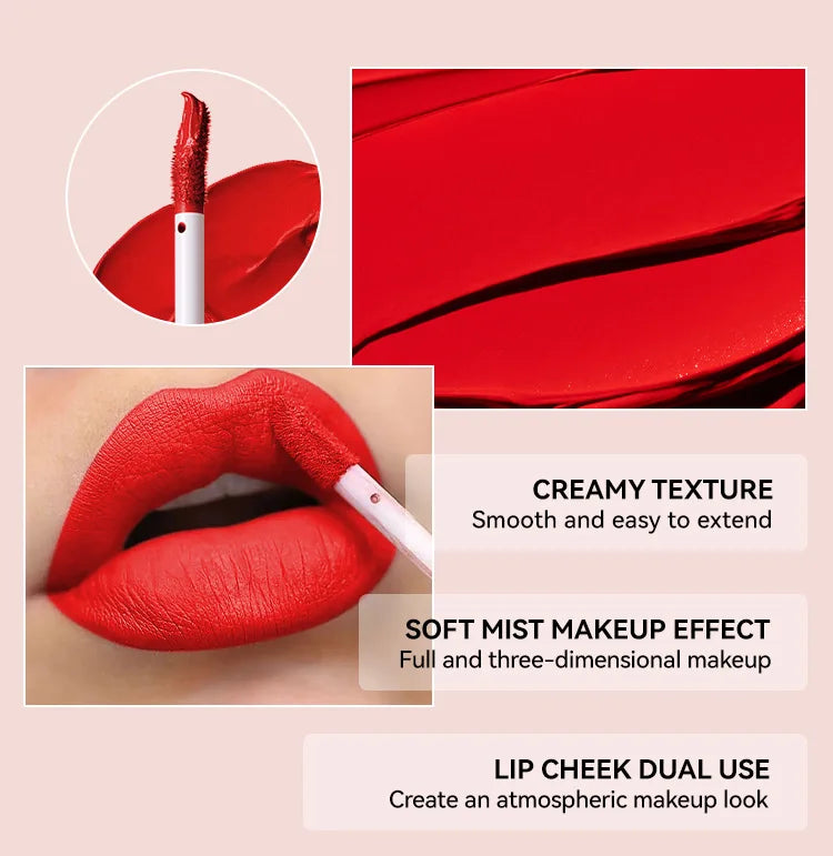 6 Colors Nude Matte Lip Gloss Waterproof Lasting Lipstick Not Fading Sexy Nude Red Pink Velvet Liquid Lipsticks Makeup Cosmetic.
