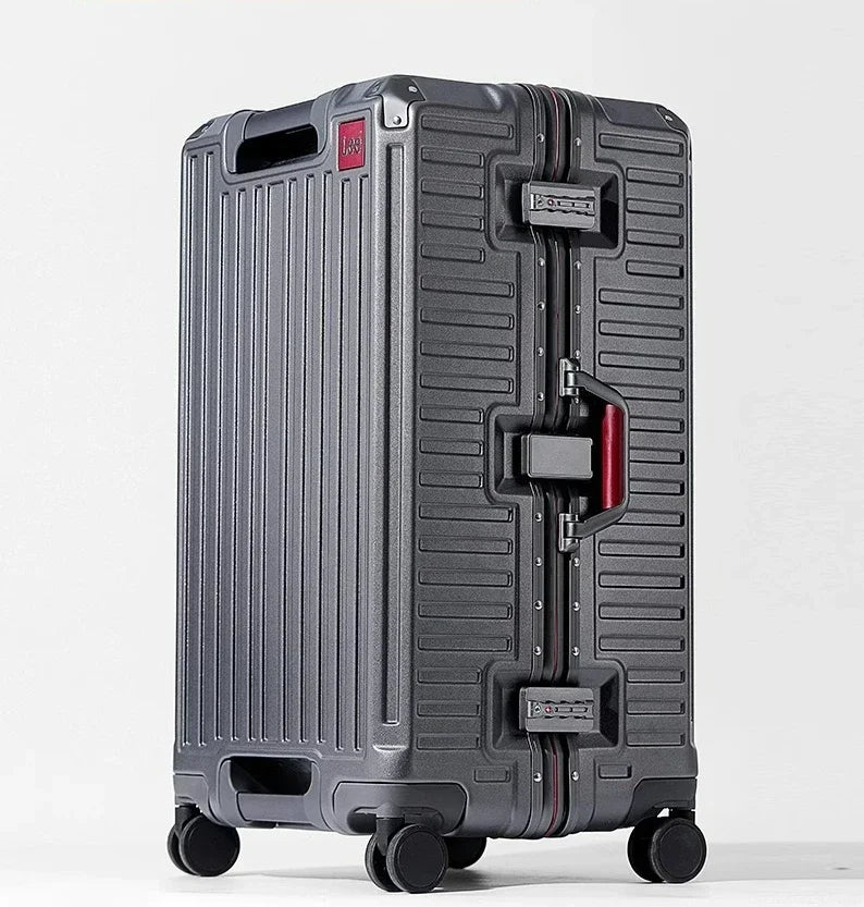 20-Handgepäck, Trolley mit Aluminiumrahmen, PC-Koffer, Reisekoffer mit breitem Griff.