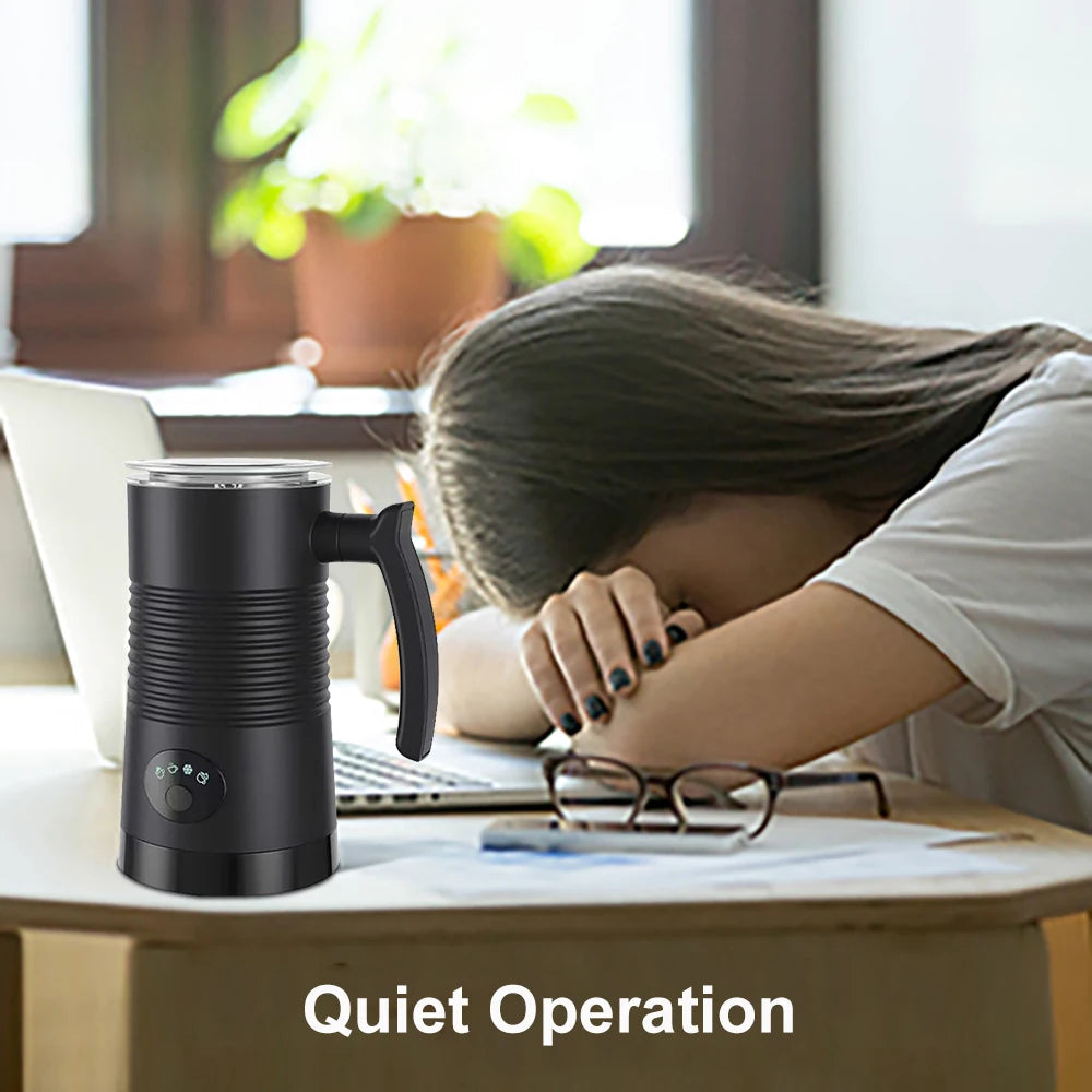 Electric Milk Frother Automatic Rotary Foamer for Coffee Cappuccino Latte 4 in 1 Hot and Cold Foam Maker Milk Frother Foamer.