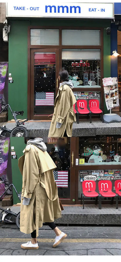 Graben Frauen Freund Herbst Koreanische Feste Weibliche Lange Stil Student Ins Alle-spiel Heißer Verkauf Neue Ankunft Harajuku Unisex outwear