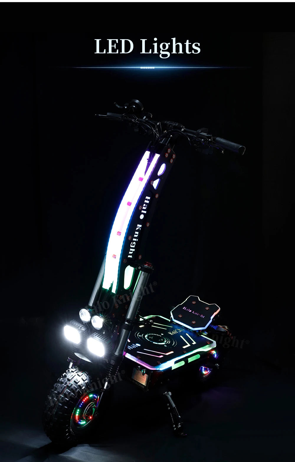 Halo Knight T107Max Electric Scooter Adult 14 Inch Off road Tires E-Scooter  for Men 4000W 72V 50 AH Foldable City EScooter.