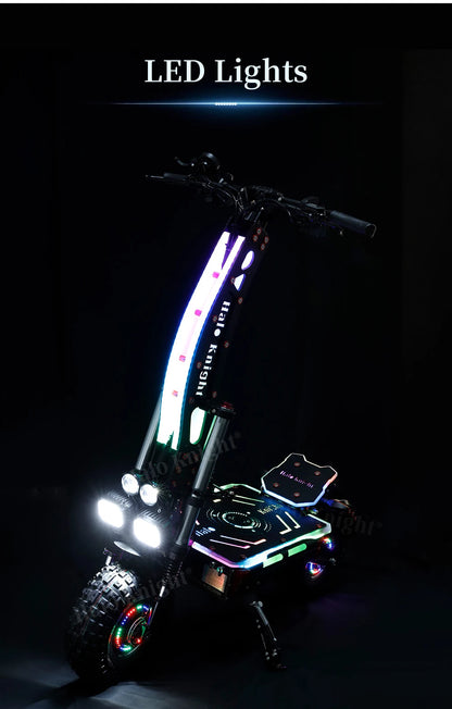 Halo Knight T107Max Electric Scooter Adult 14 Inch Off road Tires E-Scooter  for Men 4000W 72V 50 AH Foldable City EScooter.