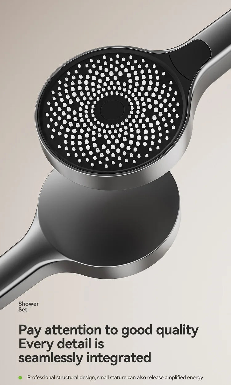 Four Ways Water Outlet Shower System Rainlfall Pressurized Sunflower Shower Set Wall Mounted Hot Cold Bathroom Shower Faucet Set