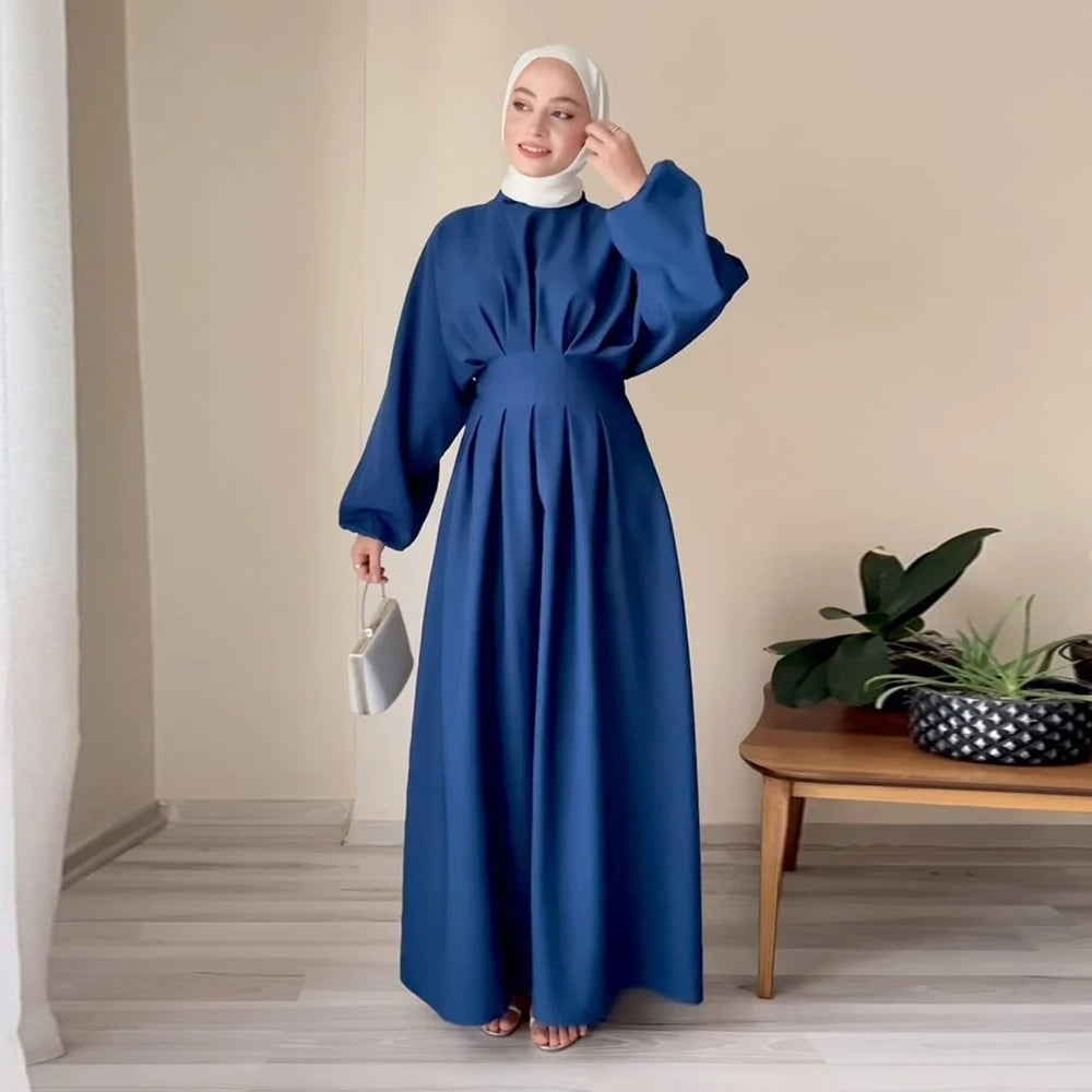 Ramadan Linen Abaya Dubai Turkey Islam Muslim Modest Dress Kaftan Prayer Clothes For Women Kebaya Robe Arabe Femme Musulmane.
