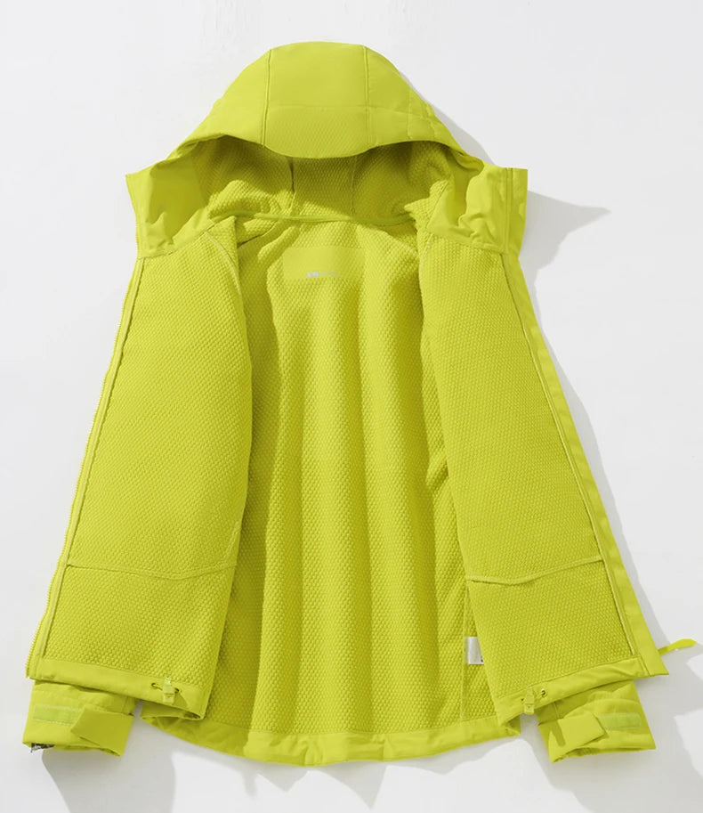 JNLN Men Women Waterproof Soft Shell Jacket Windproof Warm Fleece Rain Coat Unisex Hiking Climbing Trekking Outdoor Windbreaker.