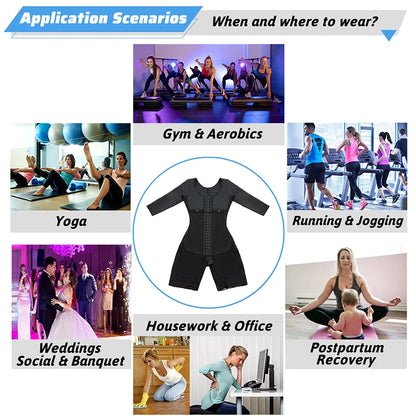 Girdles Shapewear Faja Colombianas Shaper Bodysuits Tummy Slimming Corset Full Body Reducer Postpartum Carving Bodices Sheath.