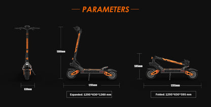KuKirin G3 Pro Electric Scooter 1200W*2 Dual Motor 52V 23.2Ah Battery 80KM Range 65Km/h Max Speed E-scooter 10 Inch Tires