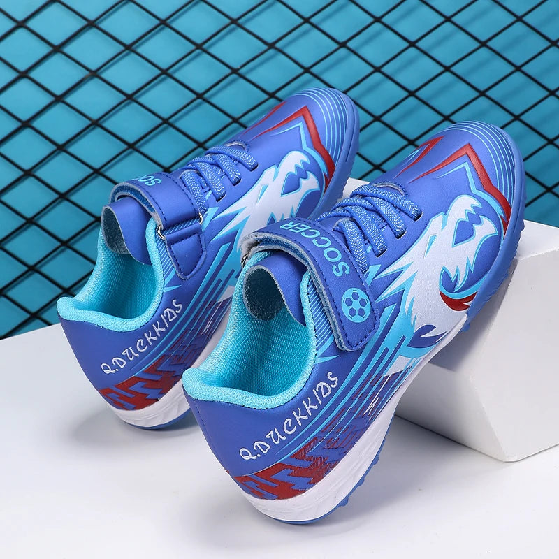 Childrens Football Shoes Summer New Outdoor Grass Professional Competition Training Sports Anti Slip Soccer Shoes for Kids.