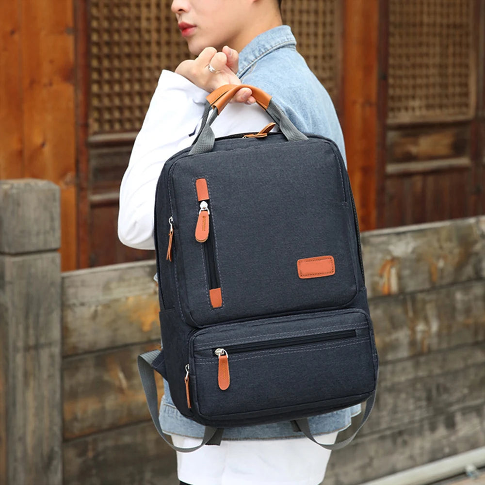 3pcs Backpack Set Women Men Laptop Backpack Shoulder Bag Small Pocket for Travel School Business Work College Fit Up to 14.5inch.