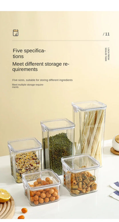 2/4Pcs Sealed Jars Set Grain Coffee Beans Sealed Container Plastic Kitchen Fresh-keeping Box Moisture-proof Storage Boxes Set