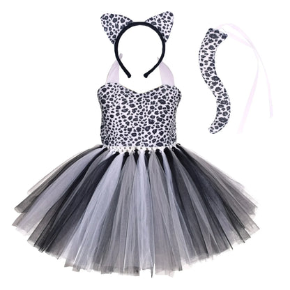 Halloween Tier Cosplay Kostüm für Kinder Wald Thema Kühe Tiger Giraffe Leopard Zebra Tutu Kleider Performance Tanz Sets