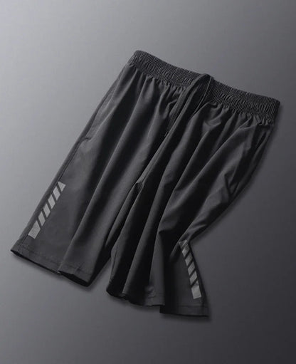 Men's Loose Quick-Dry Running Shorts – Breathable Striped Gym & Basketball Shorts for Fitness, Workout, Sport.