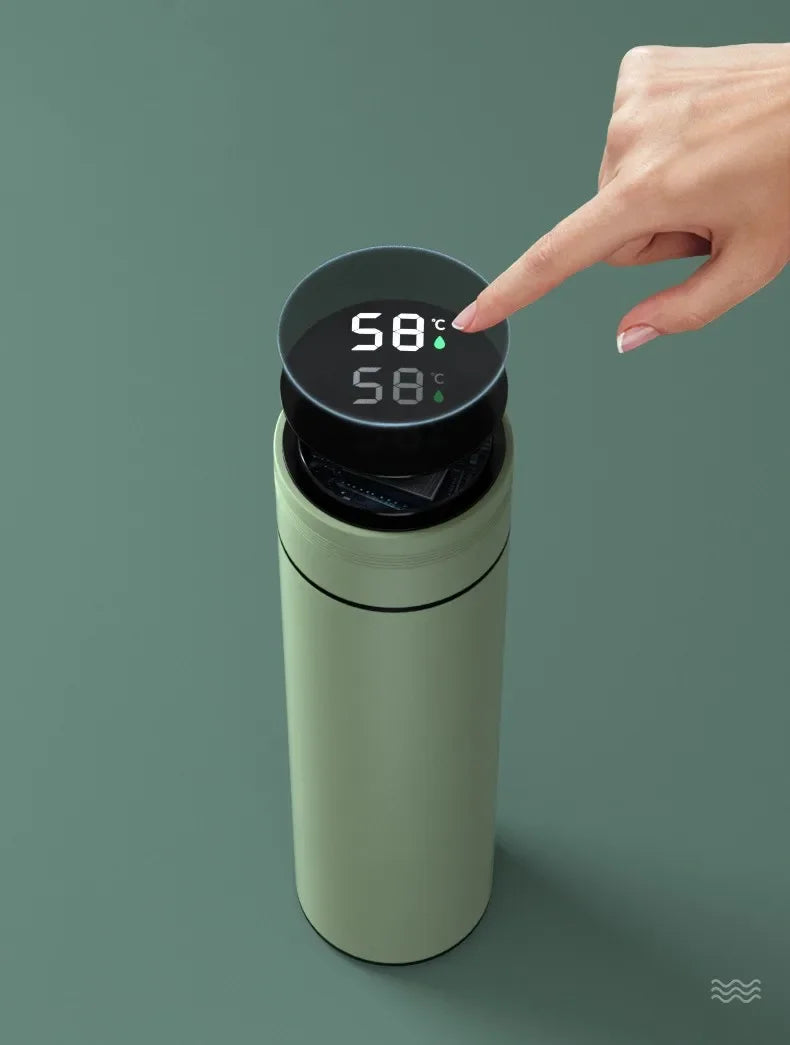 500ML Temperature Display Thermos Cup Stainless Steel Divided Thermos Bottle Outdoor Vacuum Insulated Cup Father's Day Gift.