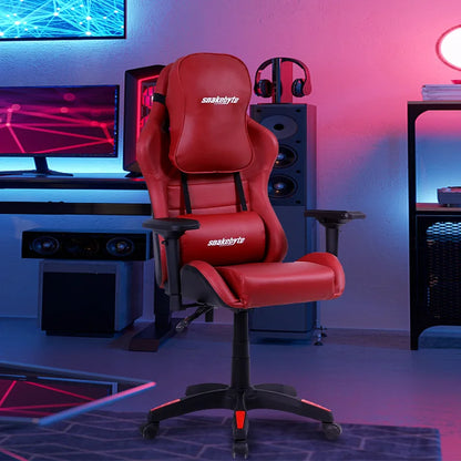 Rosa gaming stuhl für mädchen computer stuhl höhe einstellbar komfortable bürostuhl mit kopfstütze lenden kissen Swivel Stuhl