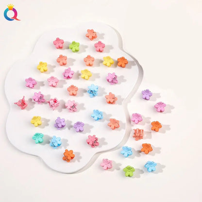 50Pcs Flower Hair Clips Multi color Mini Cute Hair Styling Accessories for Girls and Women Birthday Gifts,10 Colors at Least