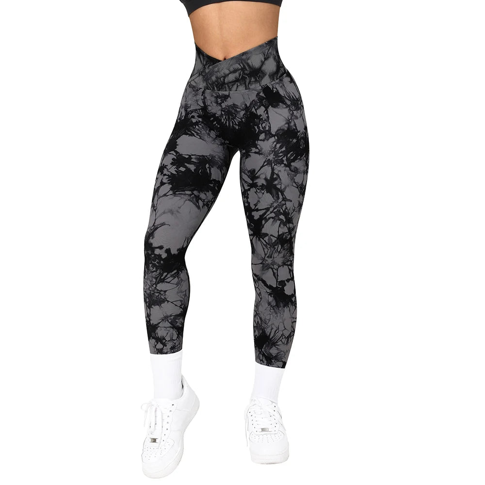 Tie Dye Fitness Legging Frau Push-Up Workout Sport Leggings Frauen Scrunch Butt Weibliche Outfit Gym Nahtlose Legging Hosen.