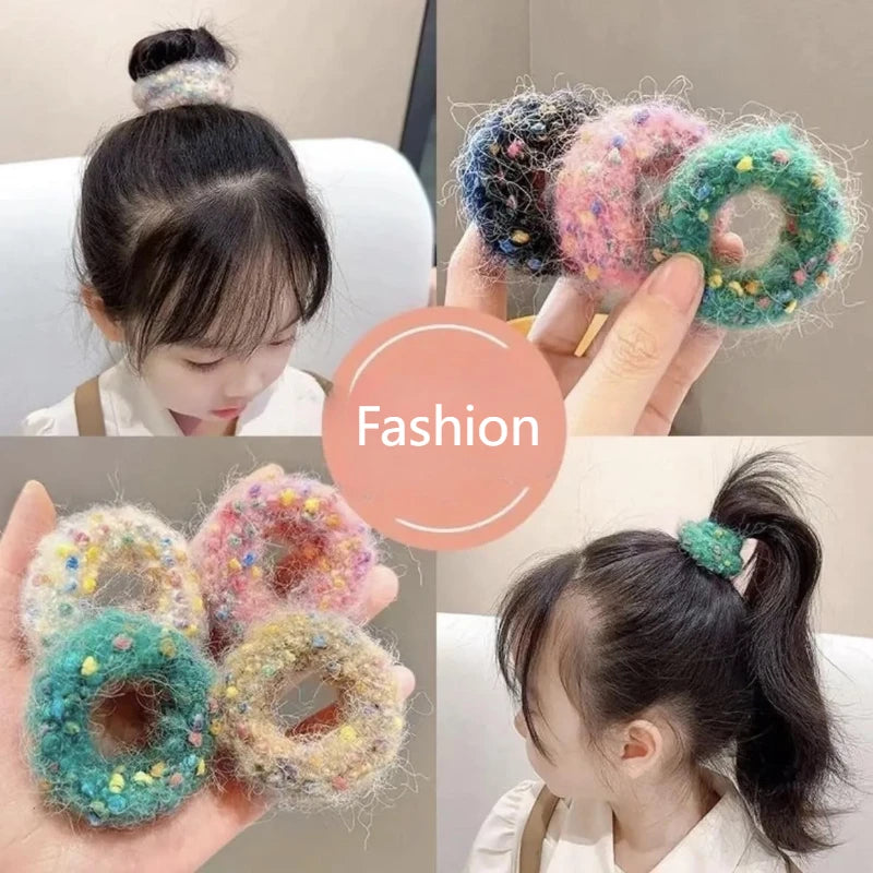 136Pcs Girls Fashion Hair Tie Set Ladies' Cute Bow Hair Tie Multi Functional Durable Hair Accessory.