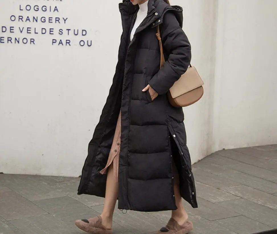 Herbst/Winter Neue Mode Lange Ärmeln Mit Kapuze Zipper Einfarbig Slim Fit Lange Version Jacke Für Frauen, 4 farben.