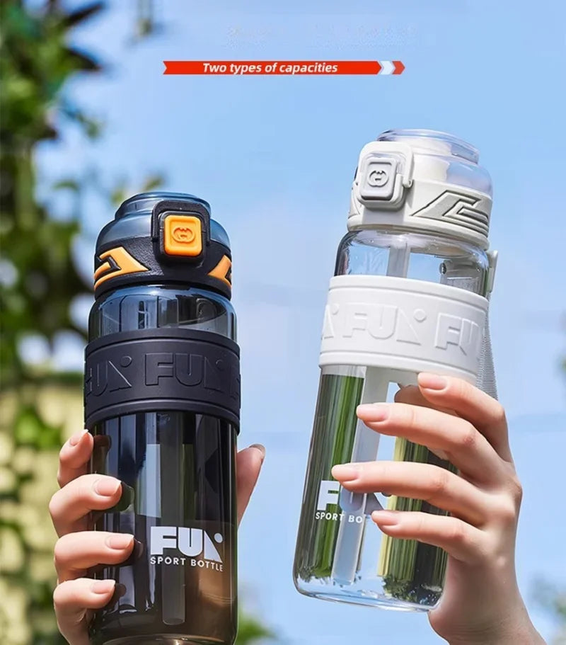 Portable Sports Water Cup For Men Tritan Material One Key Open Cover Fitness Cups High Temperature Seal Leakproof Kettle