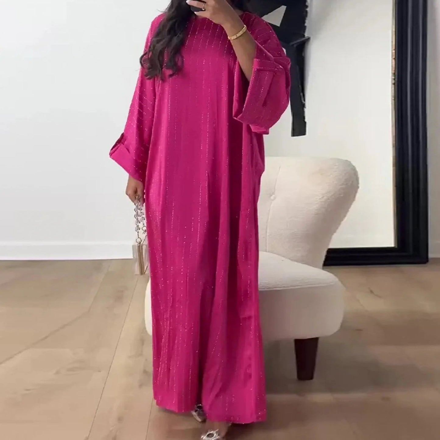2024 Luxus Dubai Abaya Kleid für Muslimische Frauen Ramadan Eid Saudi-Arabien Party Jalabiya Kleidung Islamische Türkei Modest Lange Robe.