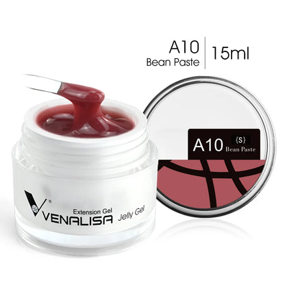 Venalisa Camouflage Nail Gel 15ml Soak Off UV LED Nail Polish Builder Construction Extend Semi Transparent  Jelly Poly Nail Gel