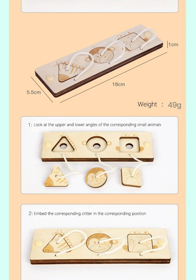 Busy Board Accessories DIY Toy Part Wooden Toys Metal Locks Leather Buckle Montessori Educational Games Intellectual Development.