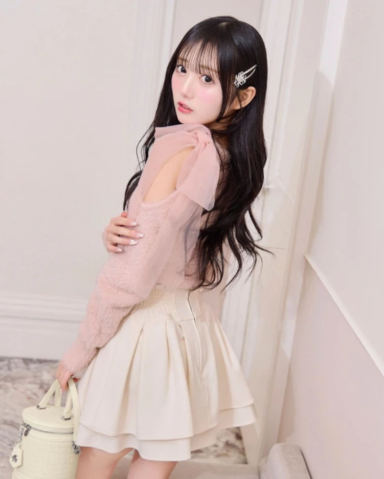 Japanese Lolita Black Skirts Women 2025 Spring Autumn New Radian Waistline Slim Short Pleated Skirt Female Mini Skirt Culottes