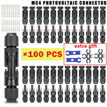10/20/50/100/300/400PCS Photovoltaic Solar Connector Kit Plug 1000V 30A connectors for solar panels PV/MC Cable 2.5/4/6mm²
