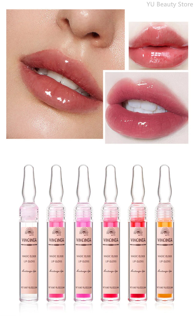 6 Colors Lip Plumping Gloss Instant Lip Plumper Extreme Volume Serum Oil Moisturizing Sexy Plump Lips Korean Makeup Products.