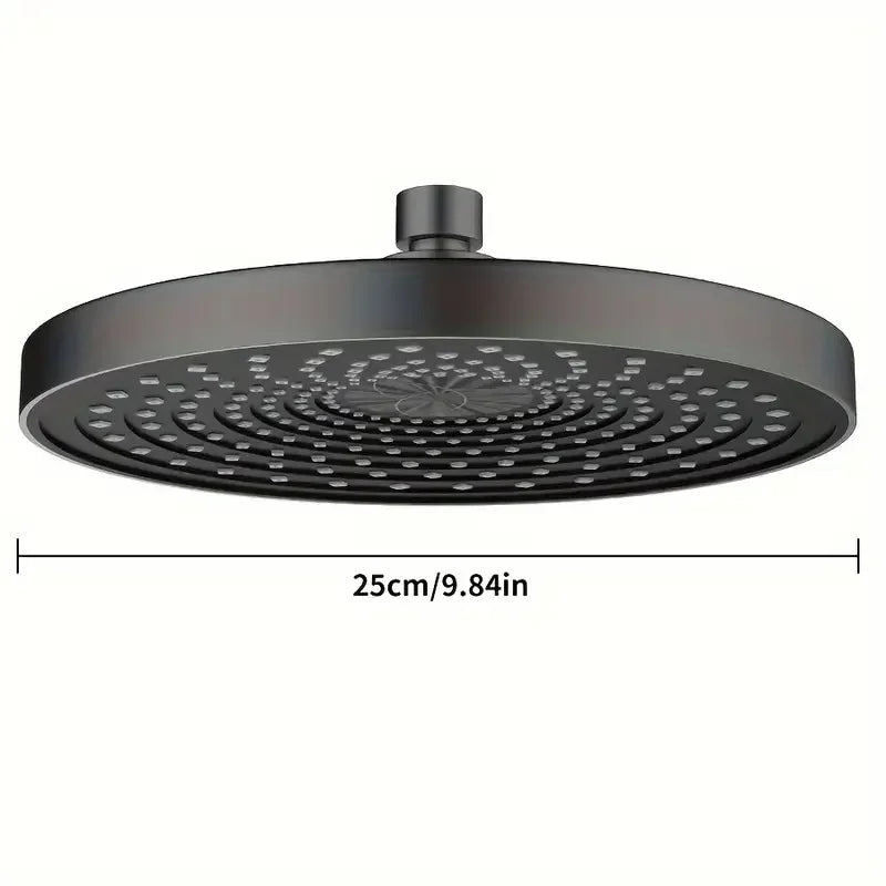 25cm Top Spray Large Water Volume Booster Shower Head Pressurized Single Head Home Bathroom Shower Head Set