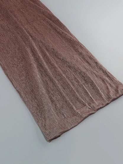 Sexy eine Schulter drapiert Glitzer langes Kleid Frauen braun Korsett funkelnd rücken frei figur betonte Maxi kleider Abend party Kleider.