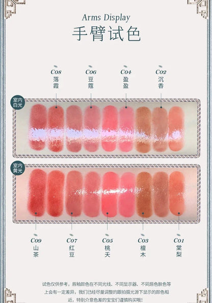 Flower Knows Butterfly Cloud Collar Collection Cosmetics Water Non Stick Cup Lipstick Lght Film-forming Solid Lip Gloss Makeup.