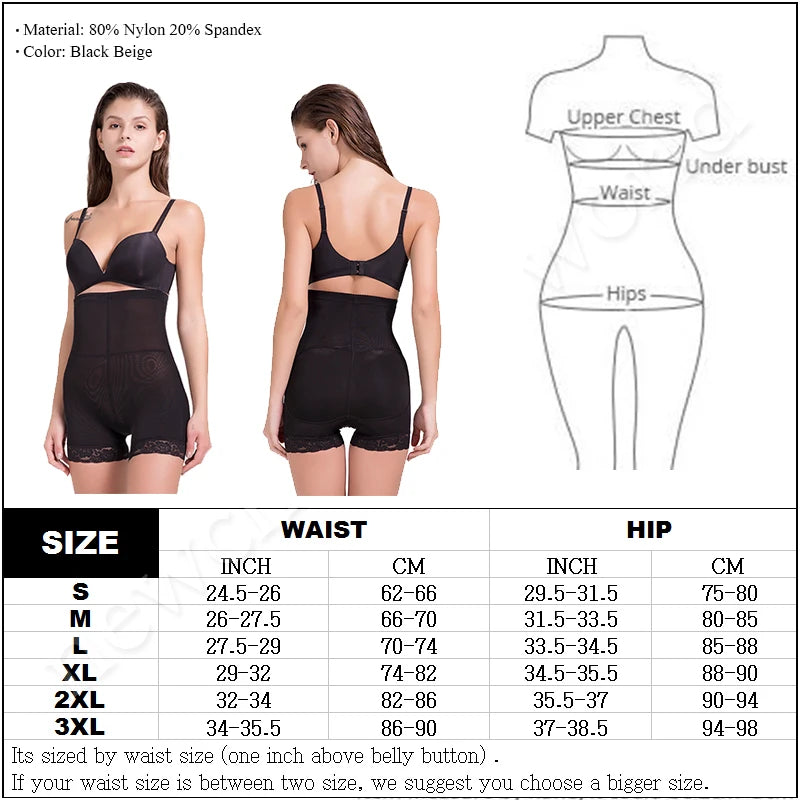 High Waisted Shaper Waist Trainer Butt Lifter with Padded Control Panties Slimming Underwear Tummy Shapers Corset Shapewear.