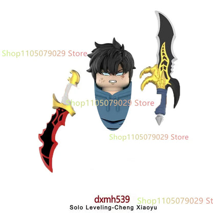 WM6220 WM6221 Anime Cartoon TV Toy Sung Jin Woo Solo Leveling Man S Hunter Level Up Building Blocks for Kids Collect Toys Gift