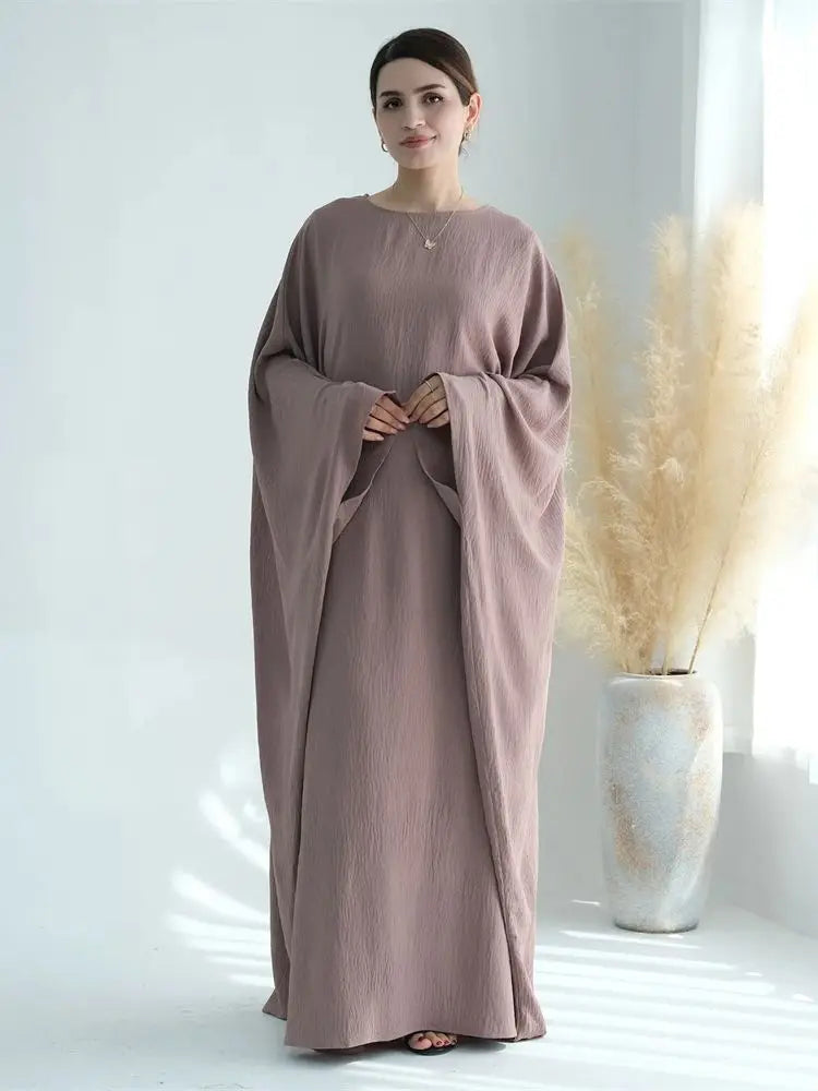 Ramadan Eid Cotton Linen Abaya Turkey Islam Muslim Maxi Dress Prayer Clothes Women Kaftan Kebaya Caftan Robe Femme Musulmane