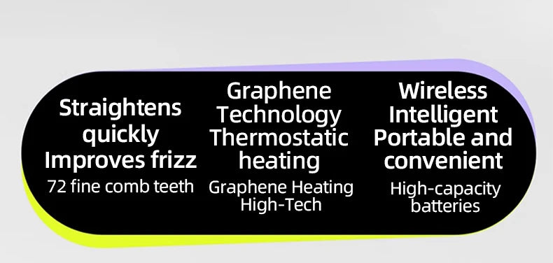 Electric Hot Comb Multi-function Wireless Hair Straightening Comb Negative Ion Anti Hot Styling Tool Hair Straightening Brush.