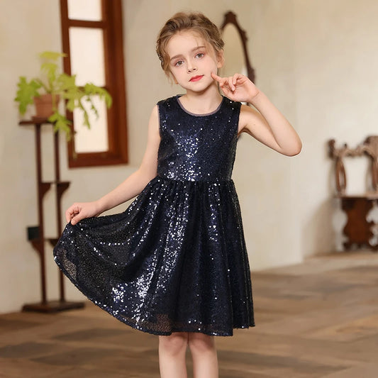 Luxus Kinder Klavier Rezitieren Leistung Pailletten Kleid Mädchen Hochzeit Geburtstag Party Kleidung Kind Elegante Zeremonie Jahrestag Kleid.