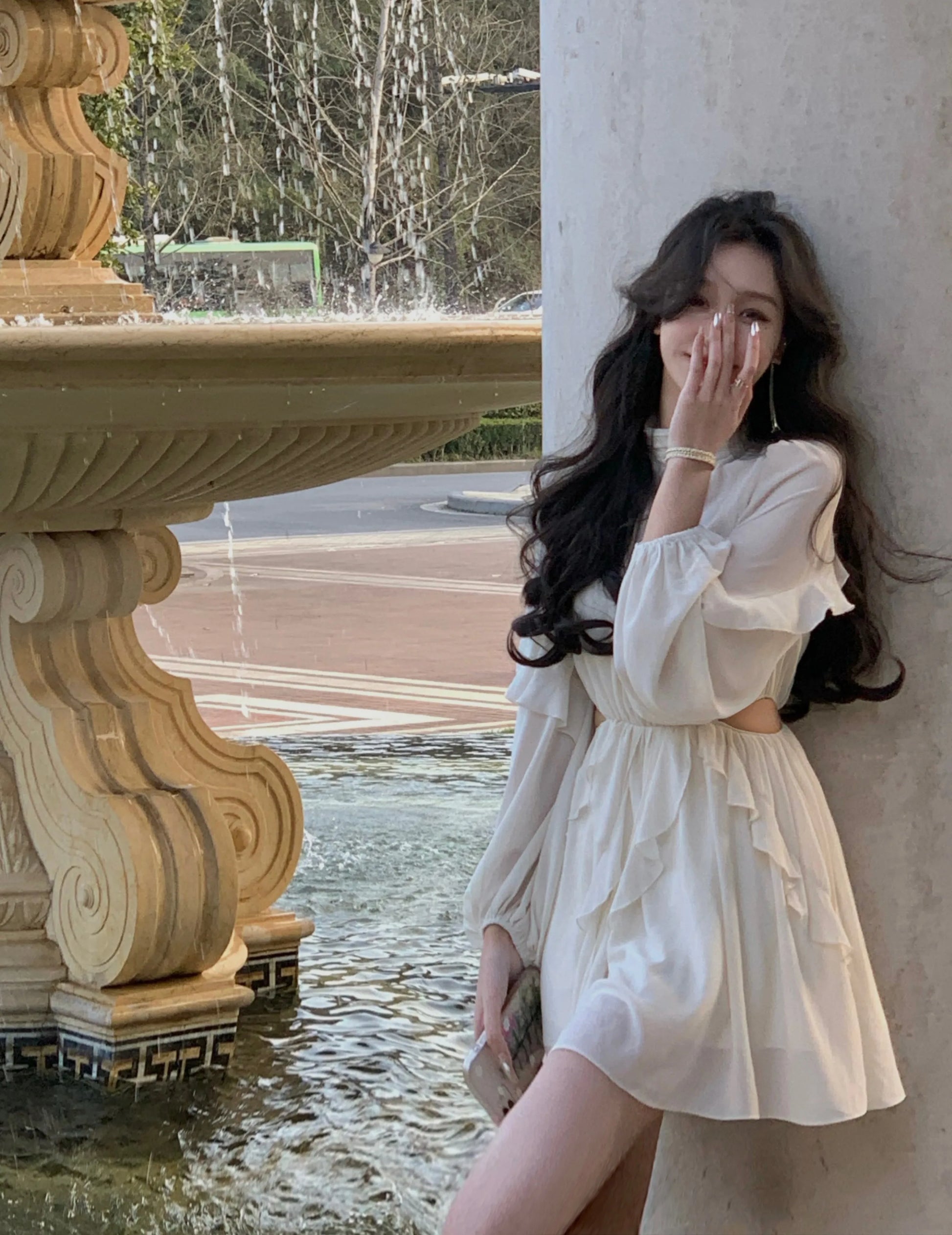 Strand Stil Chiffon Y2k Mini Kleid Büro Dame Casual Langarm Elegante Einteilige Kleid Koreanische Mode Kleidung Sommer 2023.