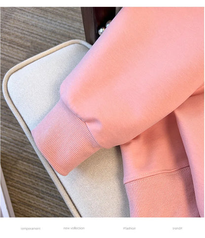 170kg plus size Damen büste Herbst lose Rundhals-Kaninchen-Sweatshirt Langarm lässig Top 6xl 7xl 8xl 9xl 10xl 11xl