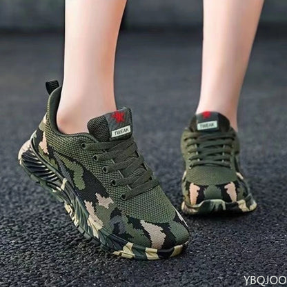 Mesh Camouflage Sportschuhe Herren Langlebige Freizeitschuhe Herren Anti Slip Tennis Outdoor Wandern Leichte Flache Schuhe Sneakers.