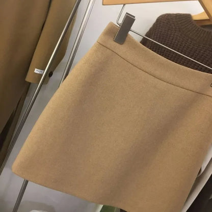 Skirts Women Simple 5XL Korean Fashion High Waist Ladies All-match Elegant Streetwear Button Y2k Skirt A-line Harajuku Chic Ins.