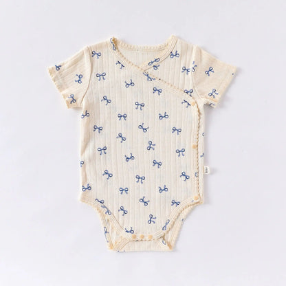 0-24M Baumwolle Baby Mädchen Strampler Herz Druck Nette Prinzessin Body Sommer Neugeborenen Kind Baby Kleidung Kurzarm outfit