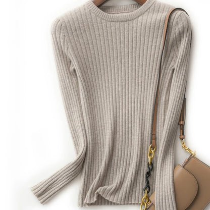 Frauen Pullover Oansatz Herbst Winter Grundlegende Pullover Warme Casual Pulls Jumper Koreanische Langarm Solide Strickwaren Bodenbildung Top.