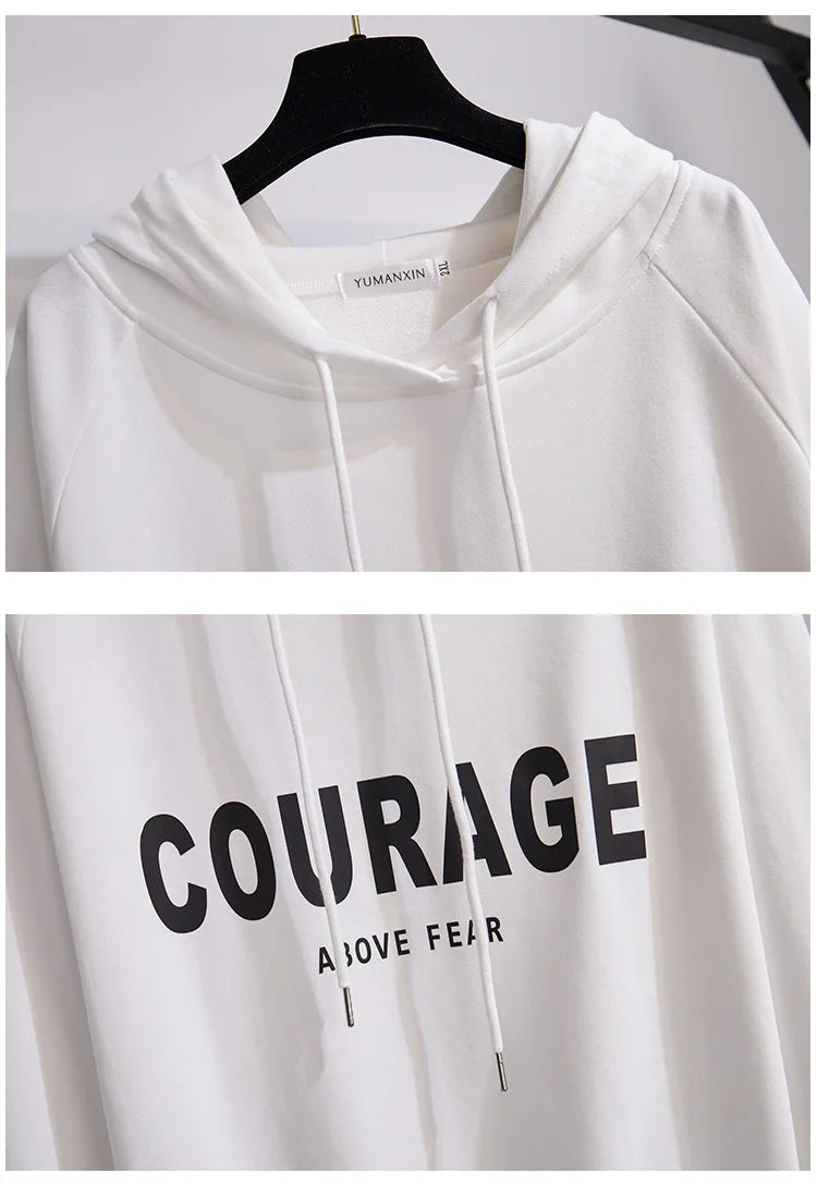 175 kg Plus Size Damen Büste 170 Frühling Herbst Lose Brief Kapuzenpullover Sweatshirt Schwarz Rot Weiß 4XL 5XL 6XL 7XL 8XL 9XL.