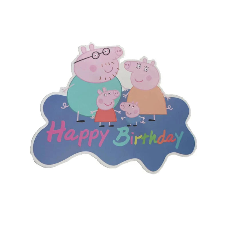 Cartoon Peppaed Schweine Geburtstag Party Dekoration George Seite Pappteller Einweg Geschirr Ballon Für Kind Event Liefert